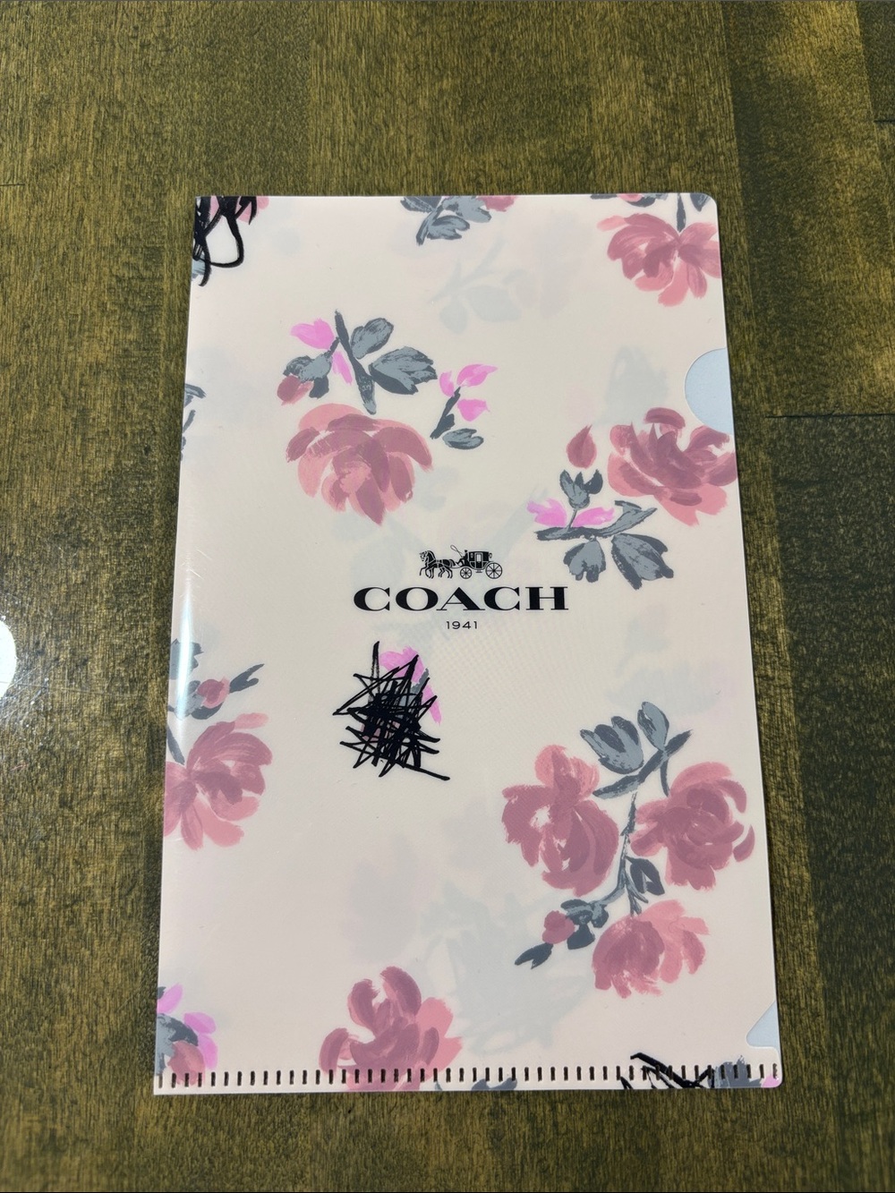Coach Pink Floral Folder